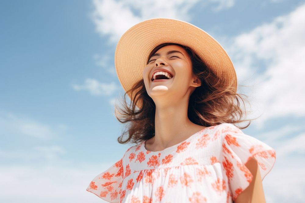 Happy friend having fun outdoor laughing outdoors summer. 