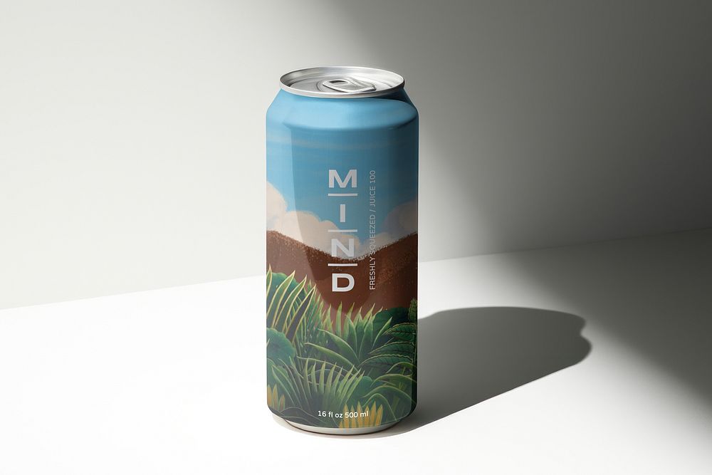 Soda can, beverage product packaging