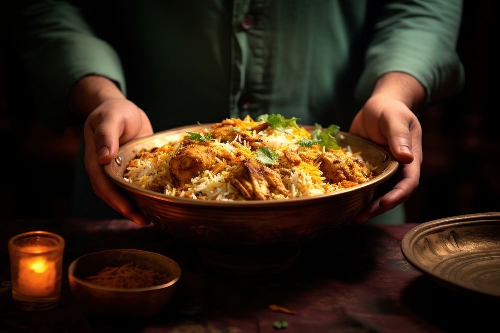 Chicken Tikka Biryani biryani table plate. 