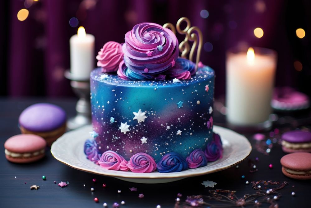 Delicious cake decoration dessert candle. 