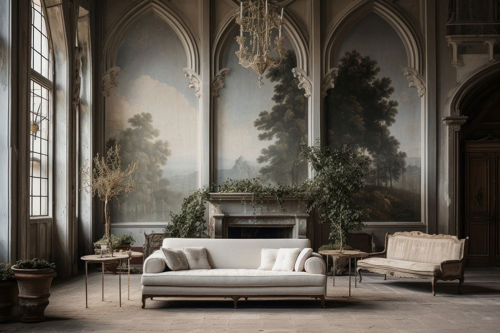 Beautiful castle architecture furniture building. AI generated Image by rawpixel.