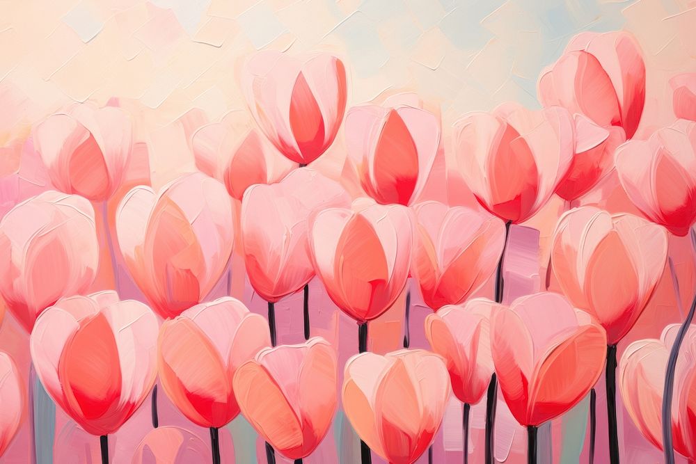 Spring painting tulip flower. AI generated Image by rawpixel.