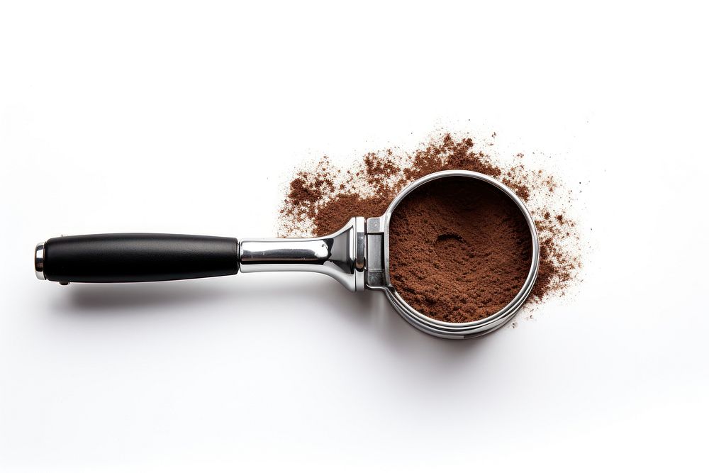 Coffee espresso portafilter dessert powder food. AI generated Image by rawpixel.