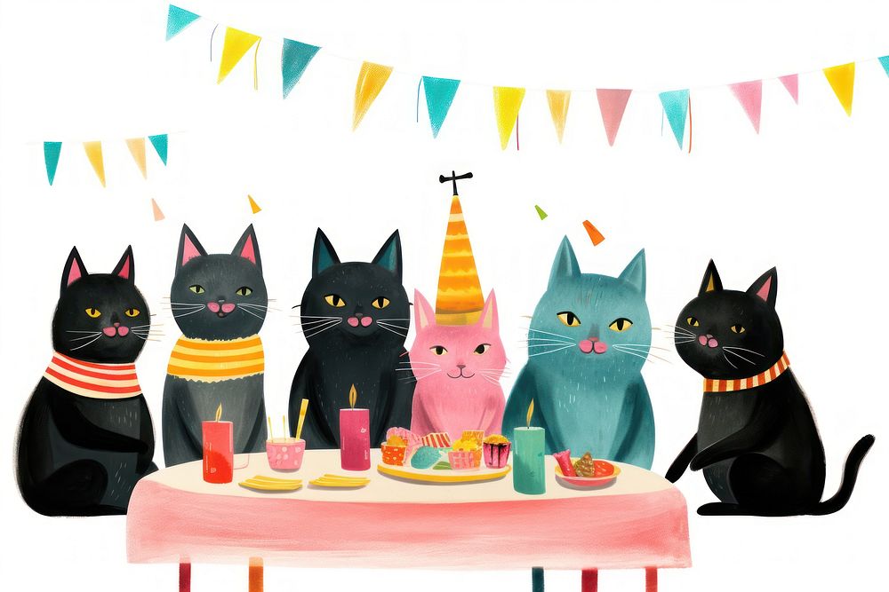 Cat party mammal animal food. 