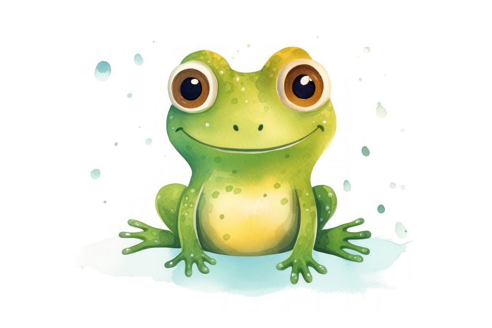 Frog amphibian cartoon animal. AI generated Image by rawpixel.