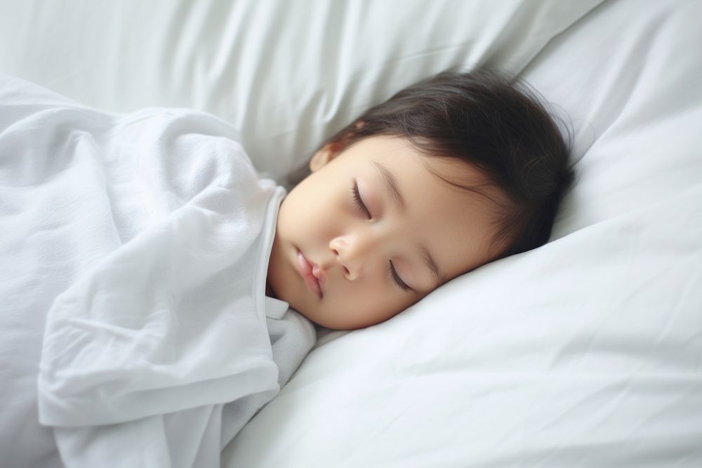 Baby sleeping blanket bed. AI generated Image by rawpixel.