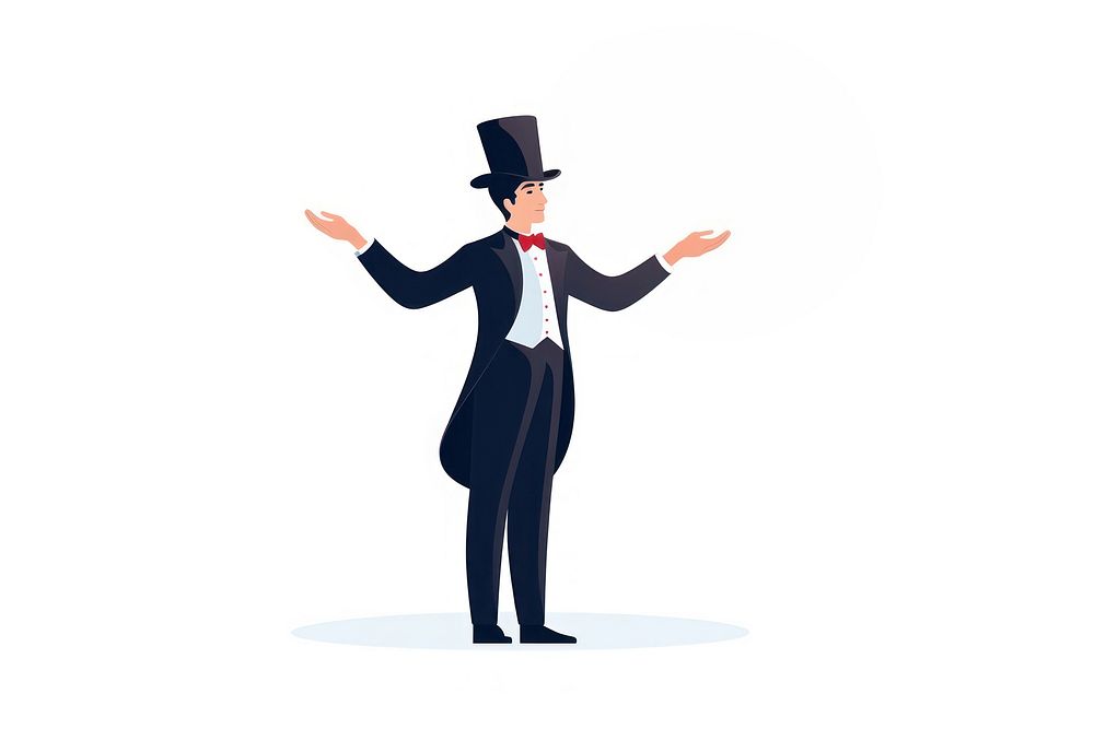 A magician adult white background celebration. AI generated Image by rawpixel.