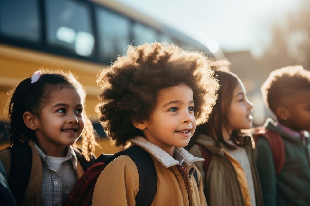 School child bus kid. 