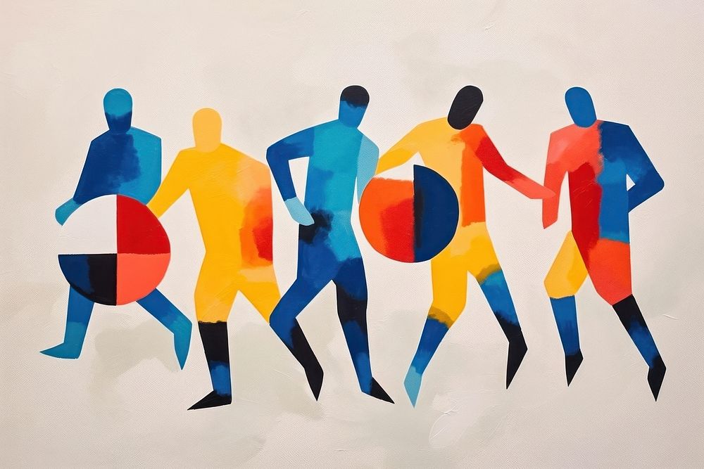 Sport team art painting sports. AI generated Image by rawpixel.