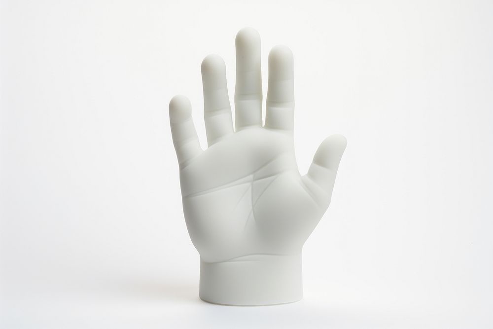 Hand figure glove white white background. AI generated Image by rawpixel.