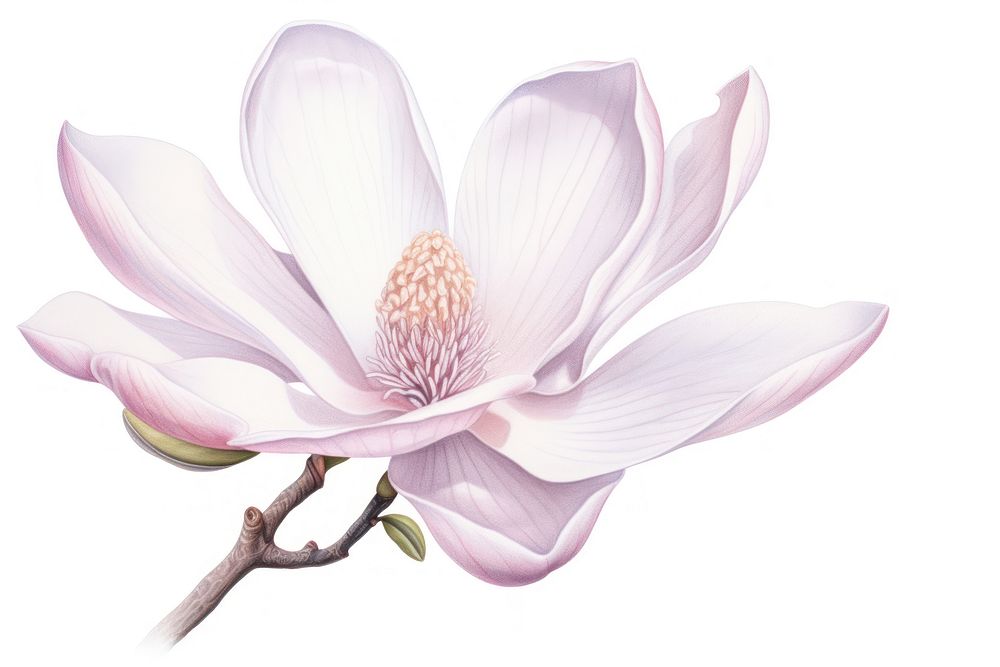 Magnolia flower blossom petal plant. AI generated Image by rawpixel.