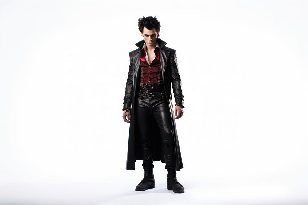 Vampire overcoat jacket white background. AI generated Image by rawpixel.