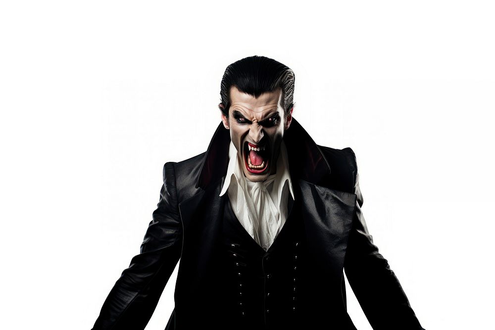 Vampire portrait shouting photo. AI generated Image by rawpixel.