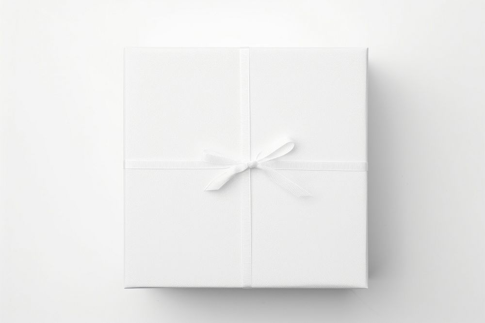 White gift box backgrounds ribbon paper. AI generated Image by rawpixel.