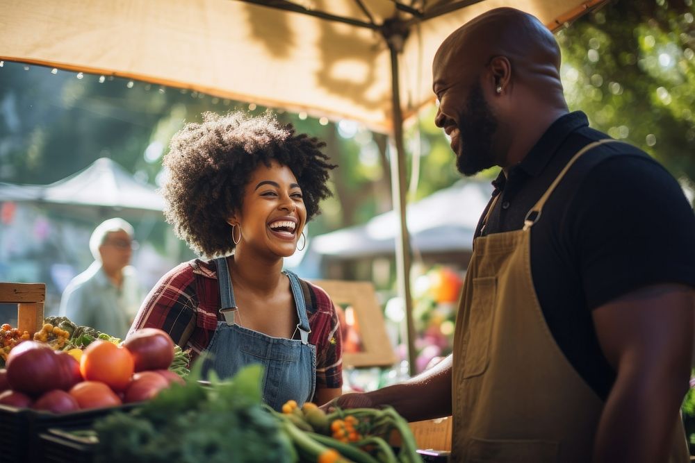 Market outdoors organic selling. 