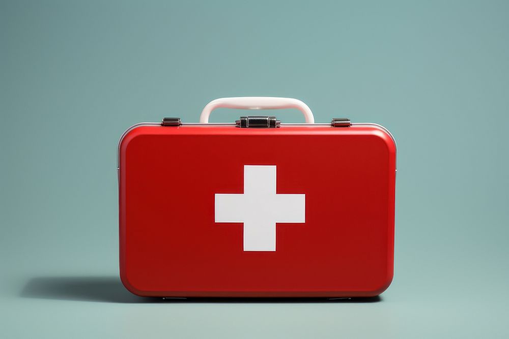 First aid furniture suitcase medicine. 