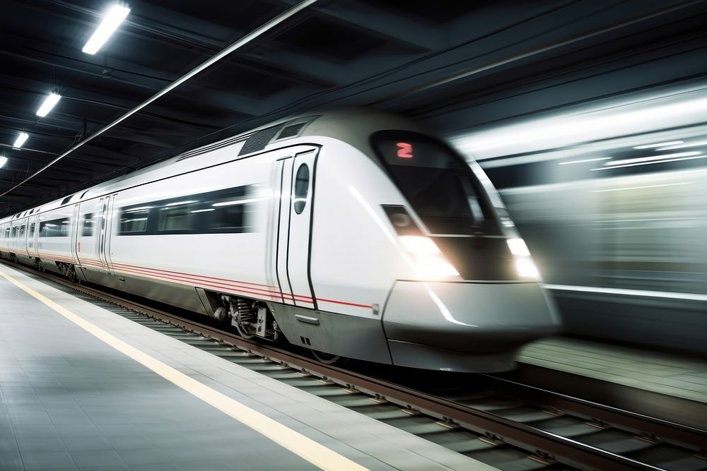 White high speed train photo. AI generated image by rawpixel.