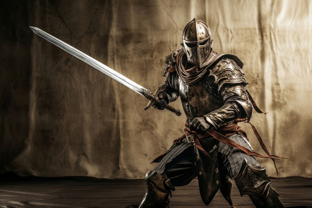 Sword medieval weapon armour. AI generated Image by rawpixel.