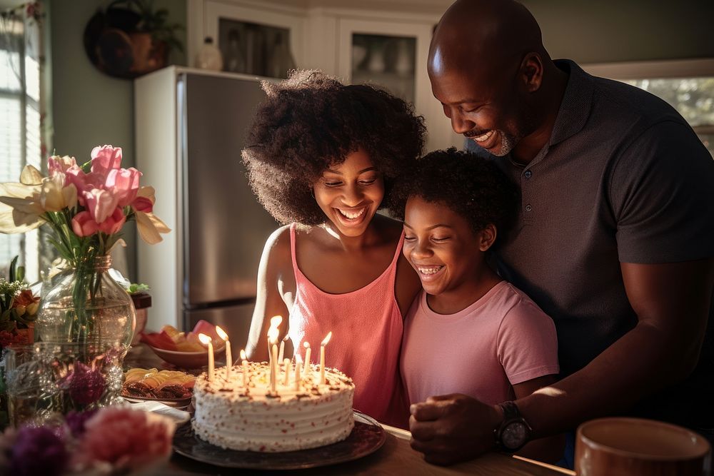 Cake birthday dessert family. 