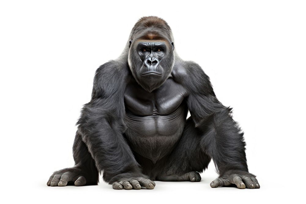 Gorilla wildlife monkey animal. AI generated Image by rawpixel.