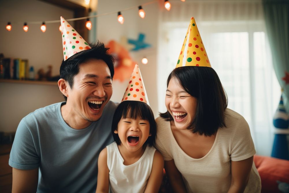 Laughing family adult party. AI generated Image by rawpixel.