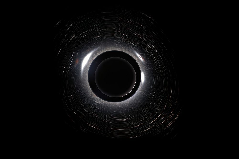 Black hole night concentric monochrome. AI generated Image by rawpixel.