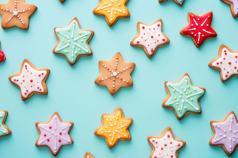 Colorful christmas cookies backgrounds dessert icing. AI generated Image by rawpixel.