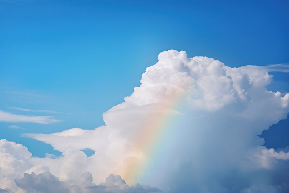 Cloud iridescence cloud sky outdoors. 