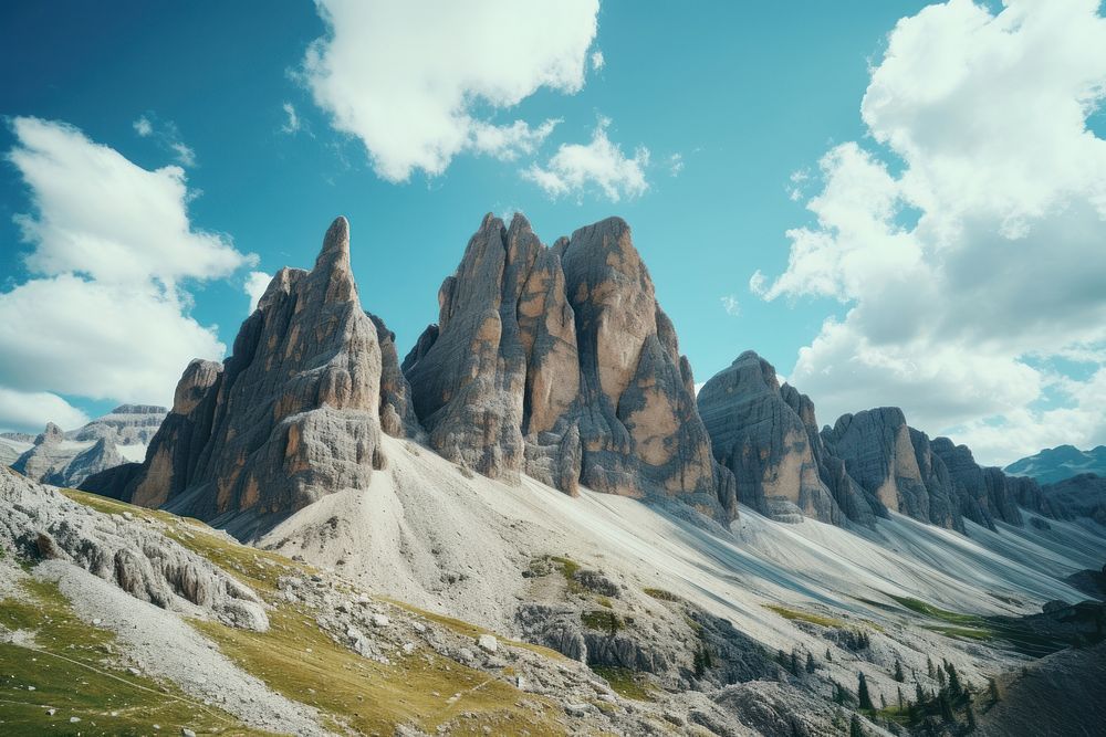 Dolomites italy sky landscape panoramic. 