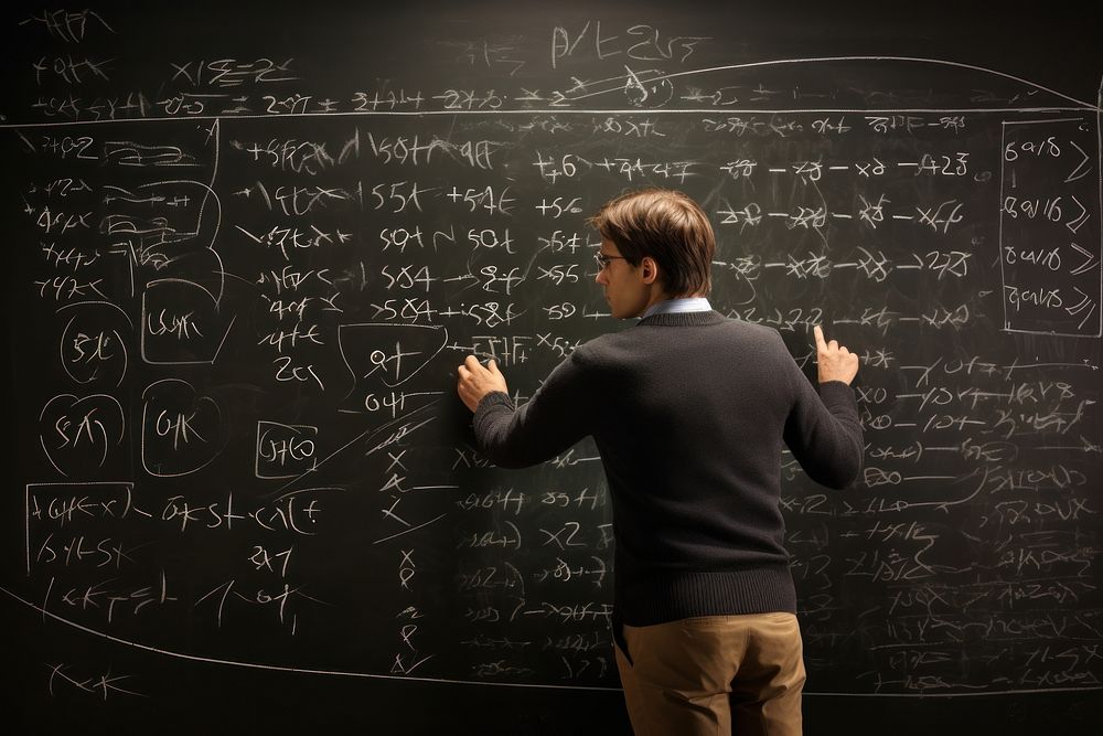 Blackboard student writing intelligence. AI generated Image by rawpixel.