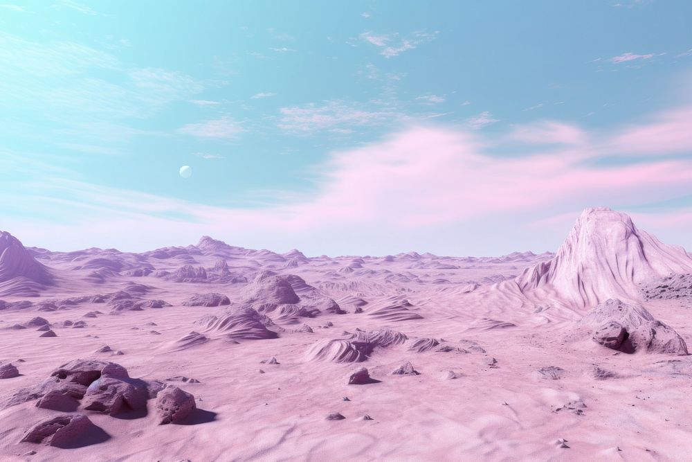 Alien planet landscape outdoors horizon. AI generated Image by rawpixel.