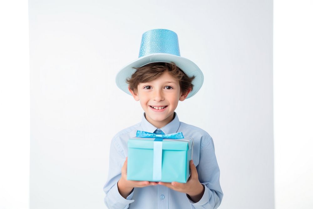 Birthday holding hat white background. AI generated Image by rawpixel.