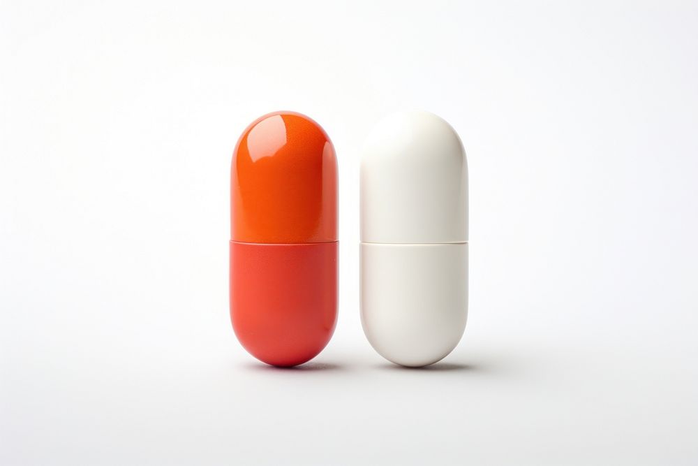 Pill capsule medical white background. AI generated Image by rawpixel.