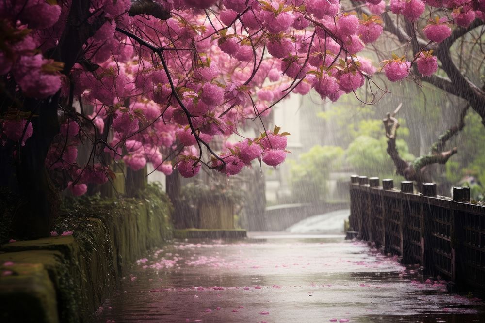 Spring outdoors blossom nature. AI generated Image by rawpixel.