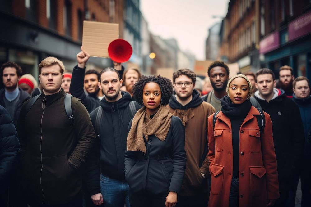 Racism protest adult togetherness. AI generated Image by rawpixel.