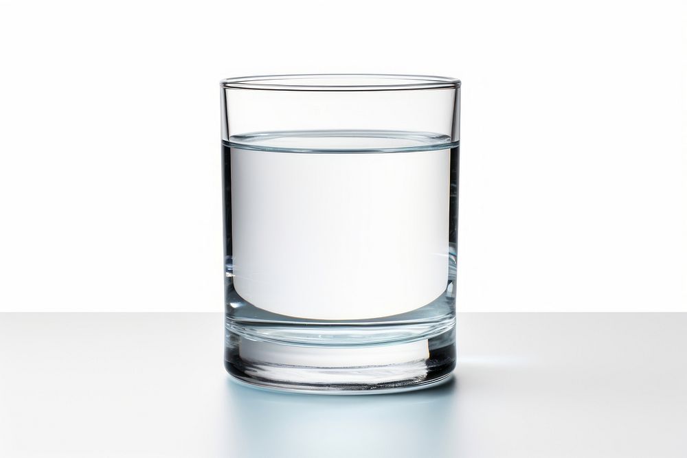Drinking water glass white background refreshment. AI generated Image by rawpixel.