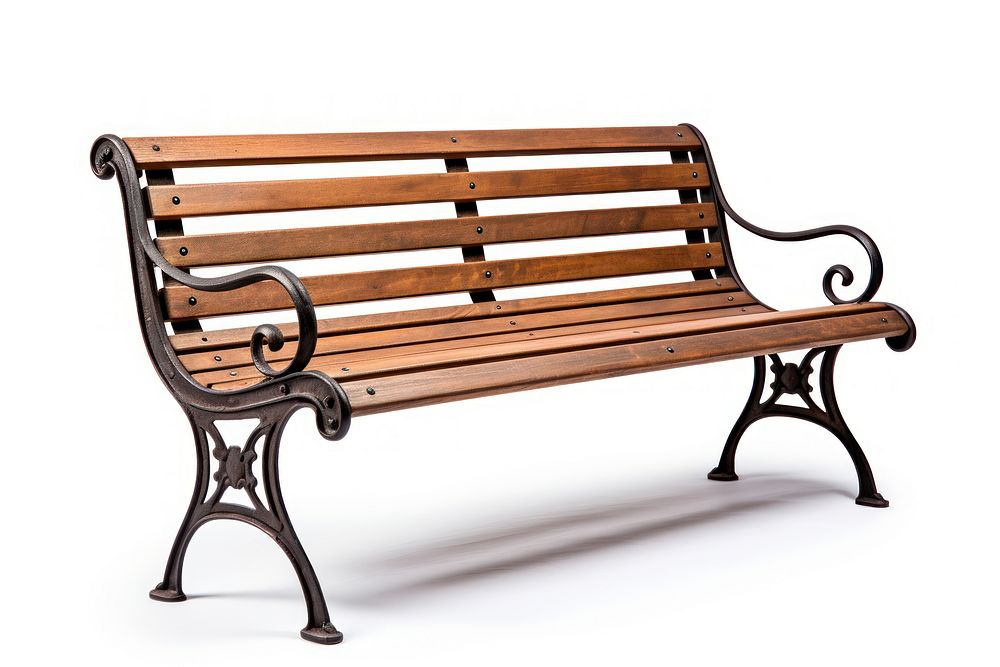 Bench furniture white background architecture. | Free Photo - rawpixel