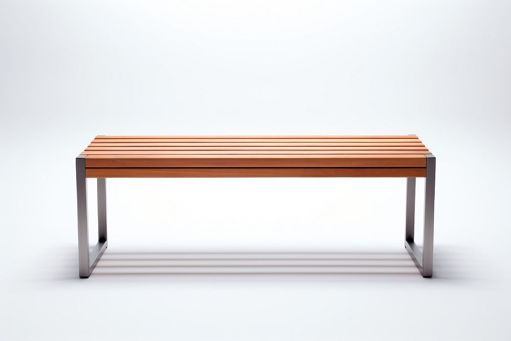 Bench furniture table white background. AI generated Image by rawpixel.