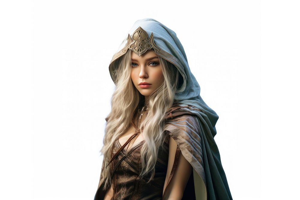 Woman elf high mage portrait costume fashion. AI generated Image by rawpixel.