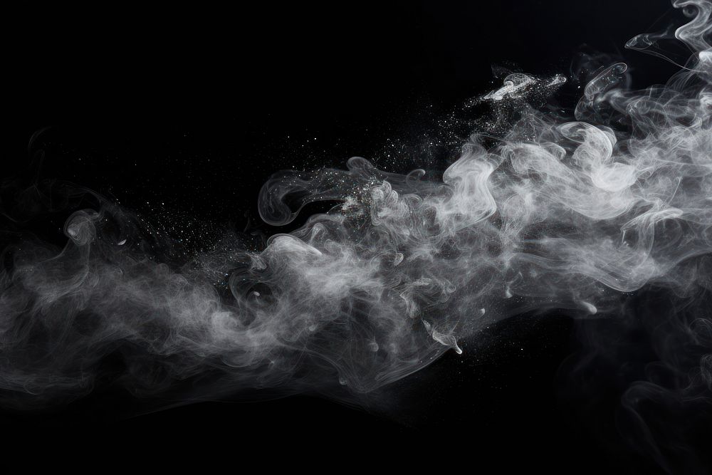 Smoke snow backgrounds black black background. AI generated Image by rawpixel.