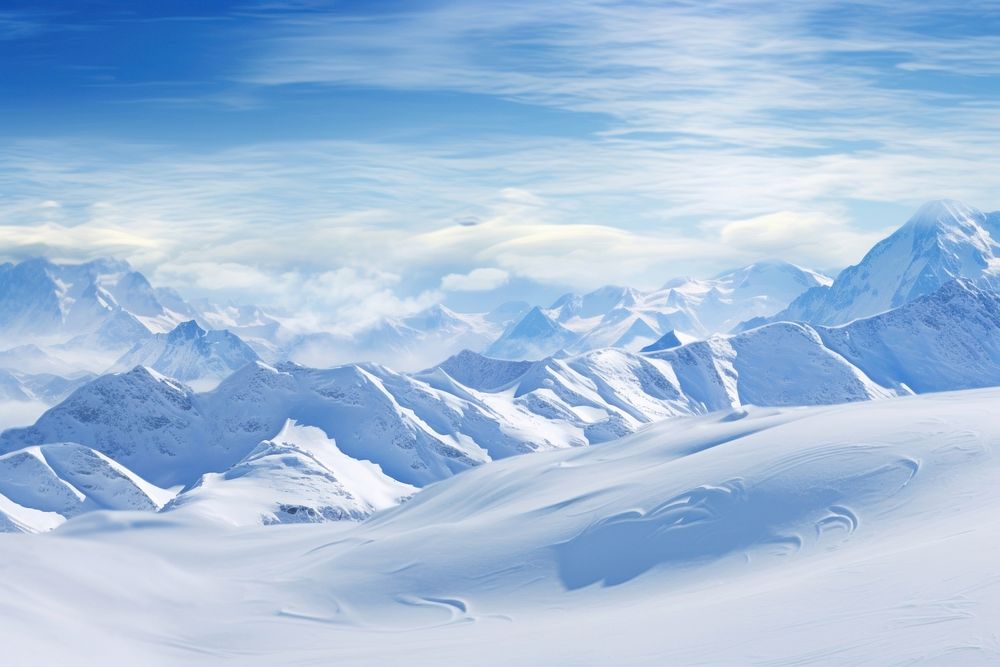 Snow mountain backgrounds landscape. AI generated Image by rawpixel.