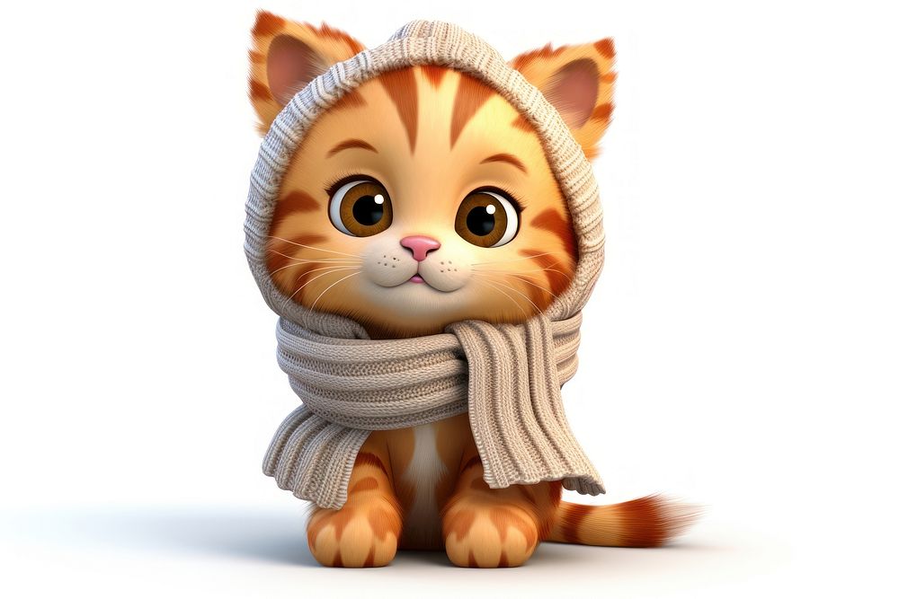 Kitten cartoon mammal pet. AI generated Image by rawpixel.