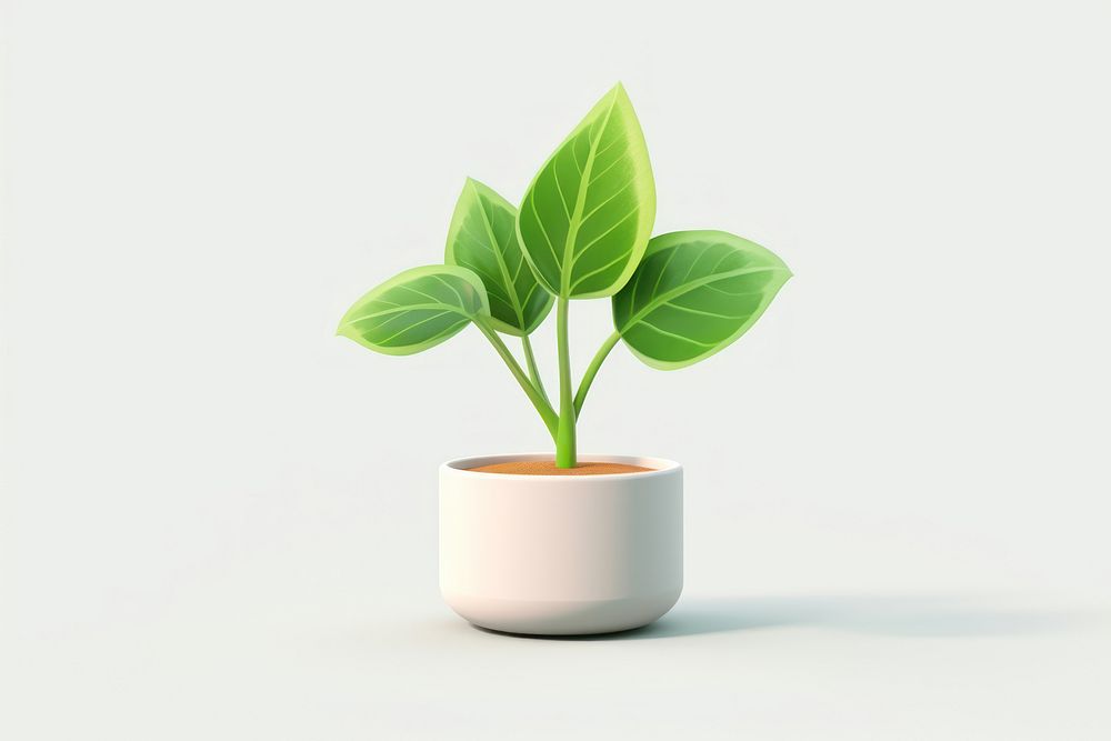 Indoor mini plant leaf houseplant freshness. AI generated Image by rawpixel.
