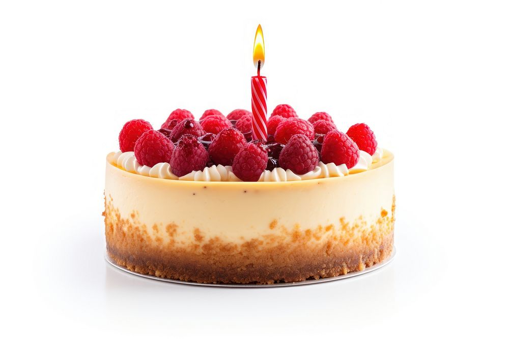 Birthday cake cheesecake raspberry birthday. AI generated Image by rawpixel.