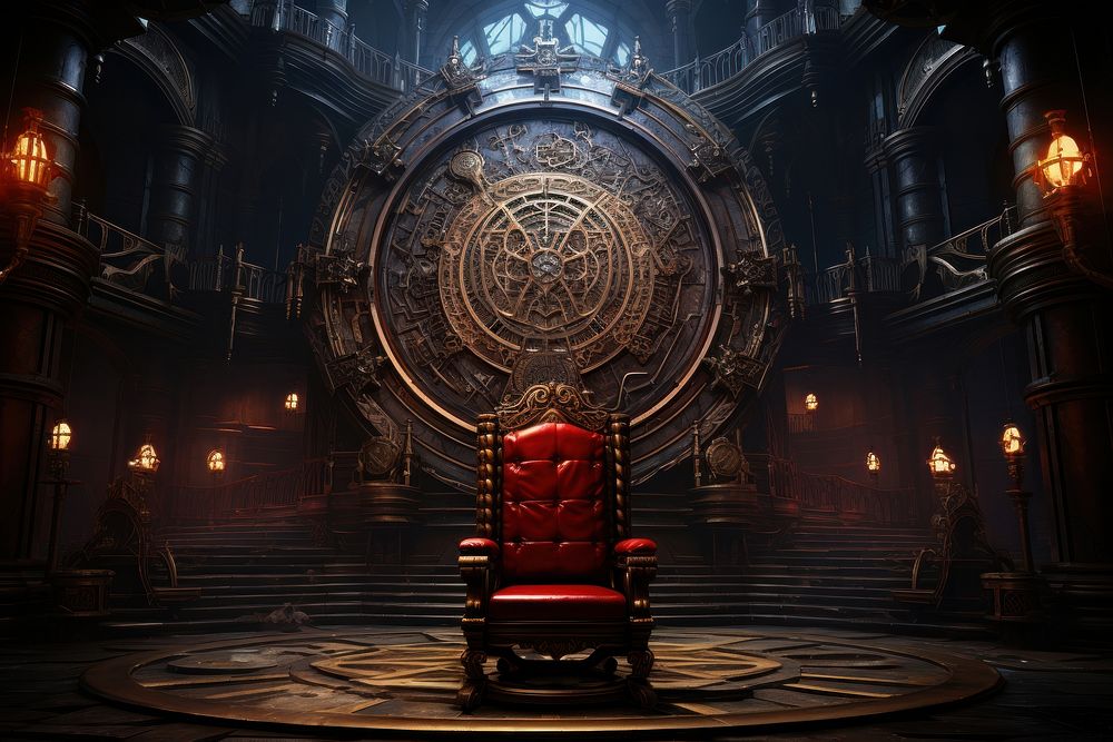 An impressive throne furniture chair spirituality. 