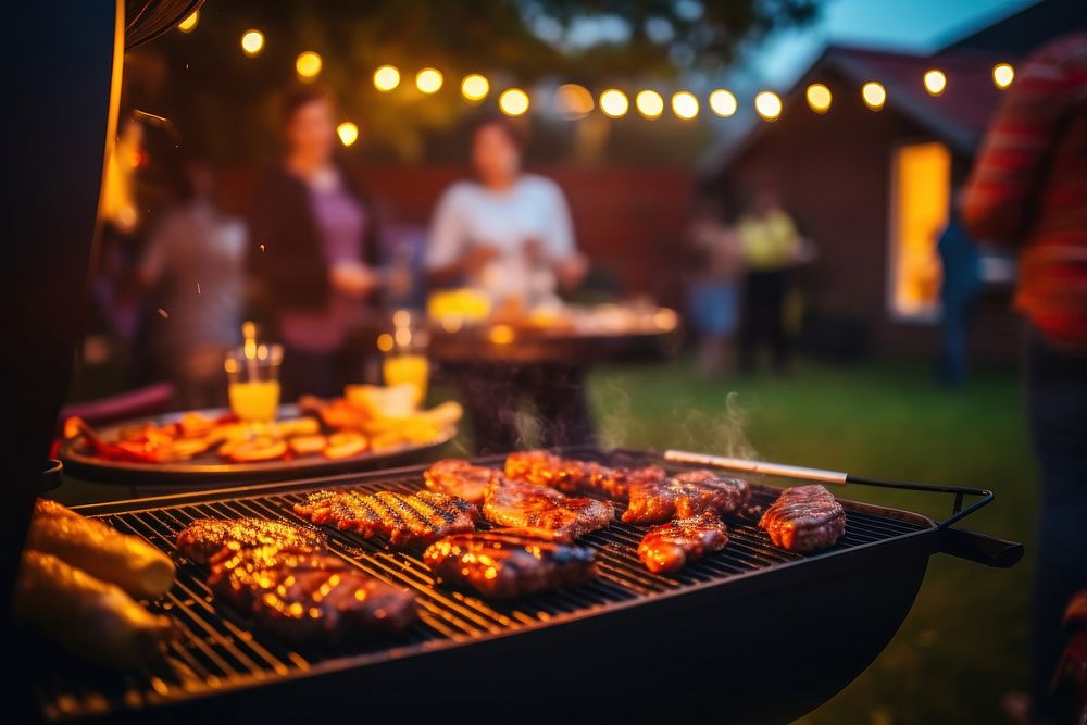 Barbecue grilling cooking party. AI generated Image by rawpixel.