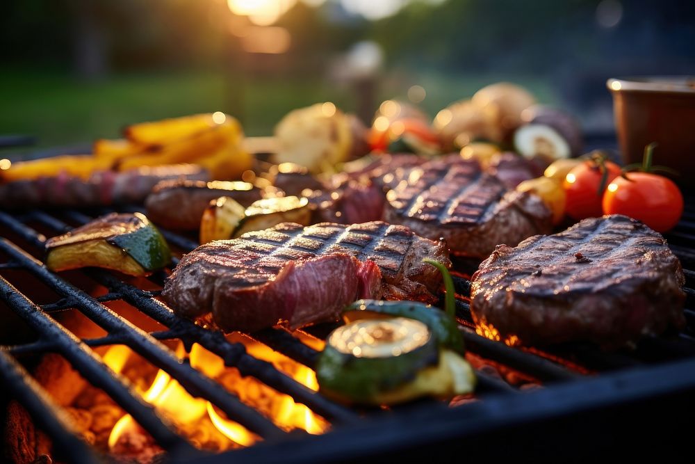 Vegetable barbecue grilling cooking. AI generated Image by rawpixel.