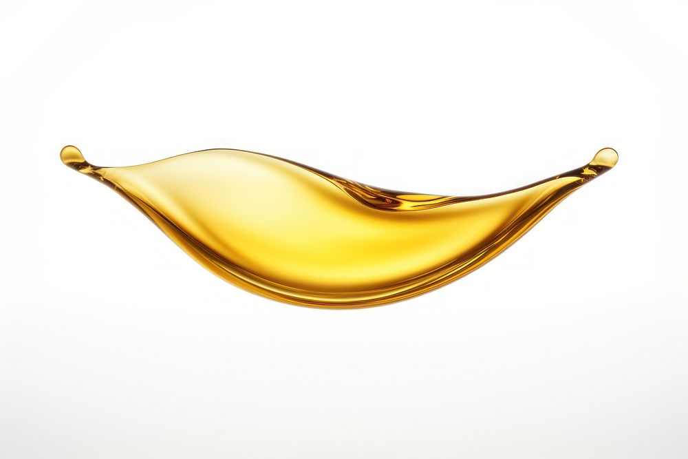 Essential oil droplet gold white background. AI generated Image by rawpixel.