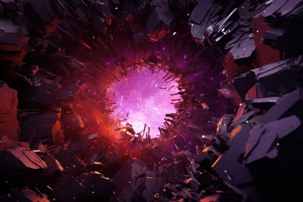 Purple chaotic energy heavy explosion light backgrounds screenshot. AI generated Image by rawpixel.