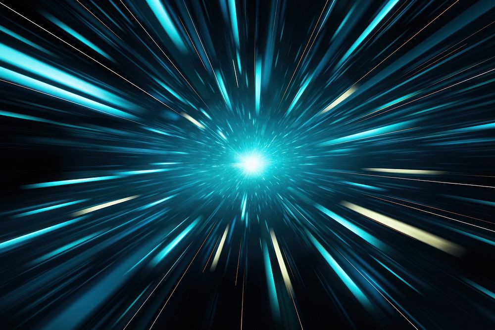 Blue space warp effect background
